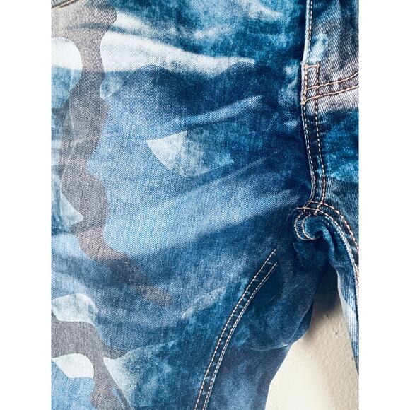 Copper Rivet Navy Camo Skinny Jeans Mens 30 x 30 Street Wear - Picture 3 of 5